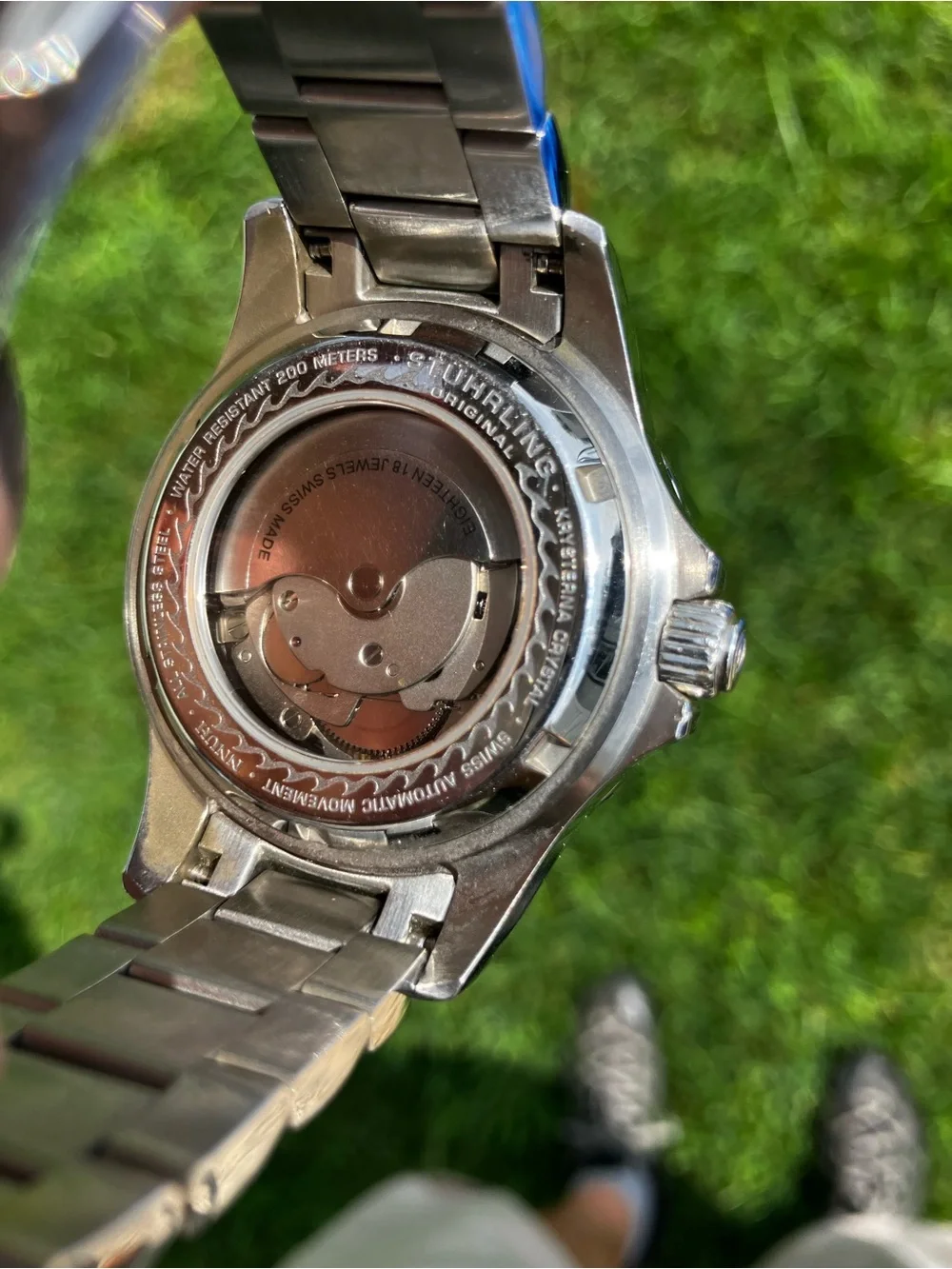 Stuhrling Depthmaster Heritage Automatic – Teal Dial - Dive watch